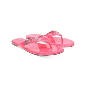 WILD PAIR Womens Pink Fantasia Round Toe Slip On Thong Sandals Shoes 7.5 M